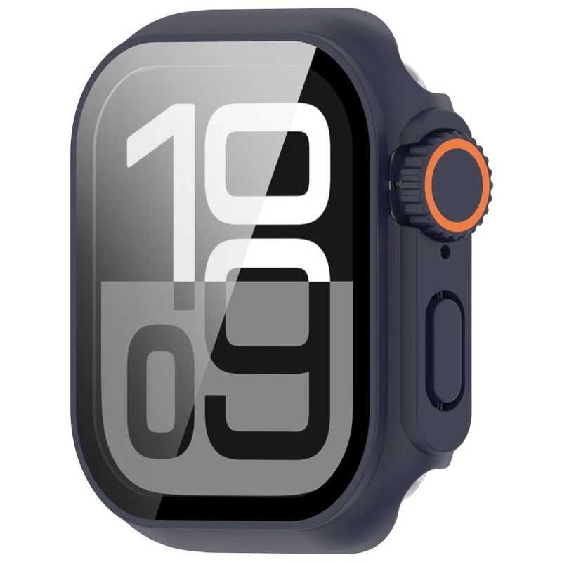 Weich Apple Watch Series 10 42mm Hülle mit Displayschutz in Glas und Silikon