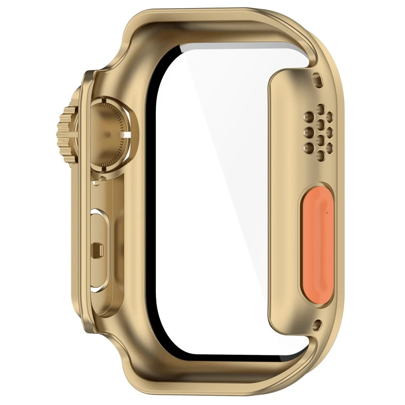 Weich Apple Watch Series 10 42mm Hülle mit Displayschutz in Glas und Silikon