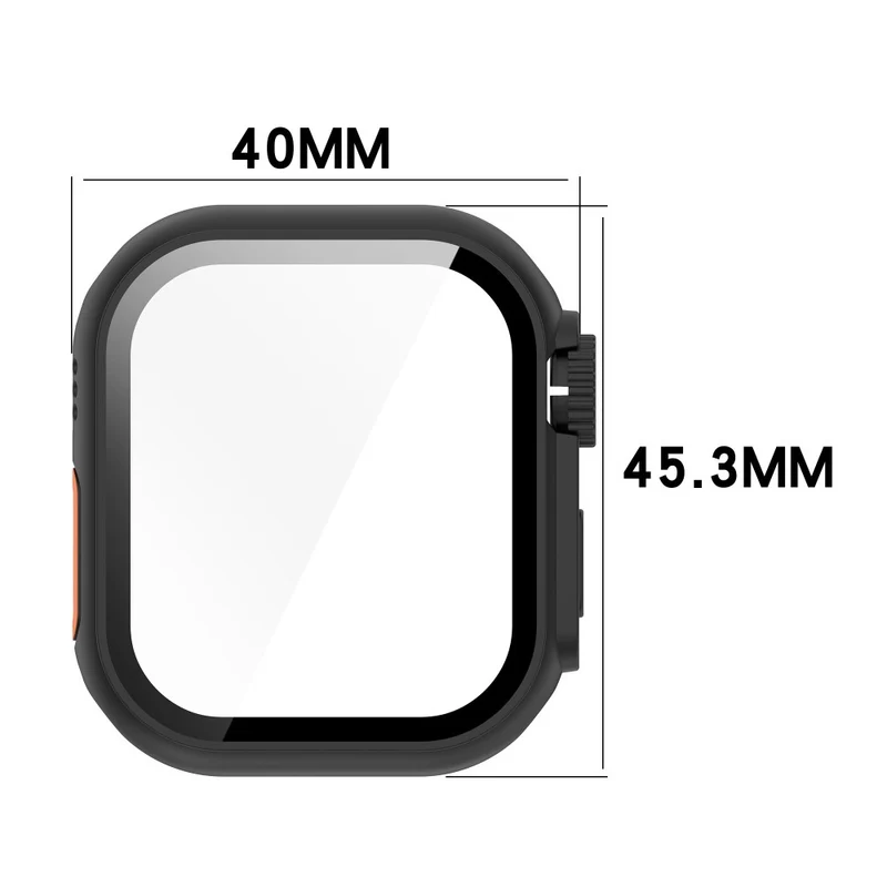 Weich Apple Watch Series 10 42mm Hülle mit Displayschutz in Glas und Silikon