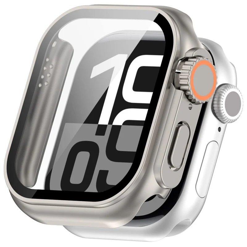 Weich Apple Watch Series 10 42mm Hülle mit Displayschutz in Glas und Silikon