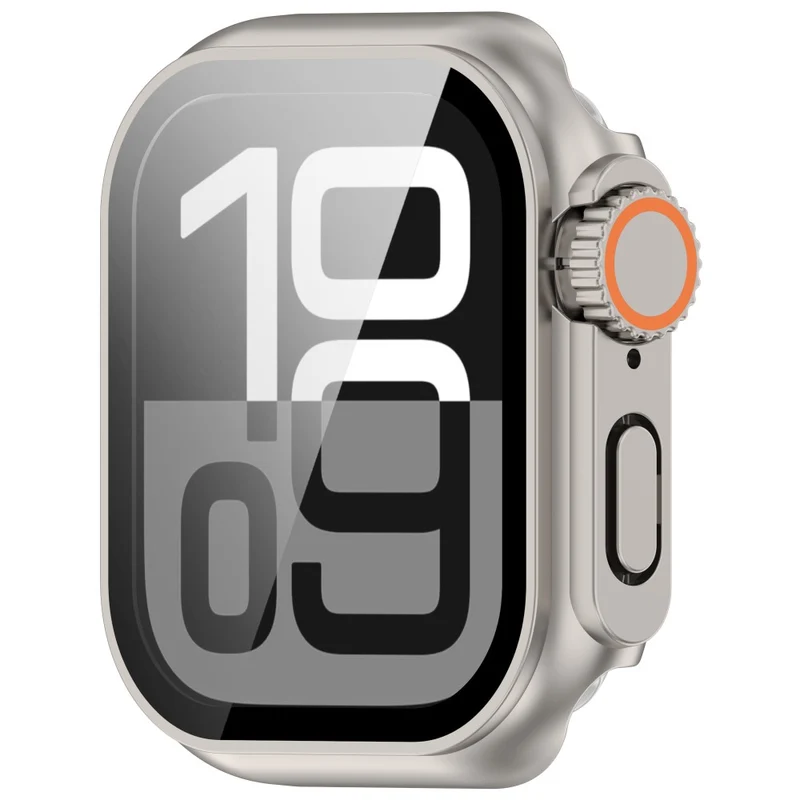 Weich Apple Watch Series 10 42mm Hülle mit Displayschutz in Glas und Silikon