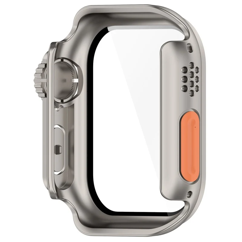 Mega Stylisch Apple Watch Series 10 46mm Hülle mit Displayschutz in Glas und Silikon
