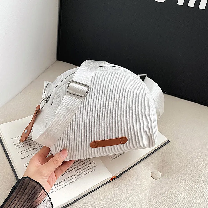 Lässige Cord-Taschenüberschlagtasche