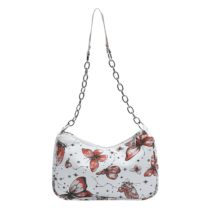 Butterfly Print Designer Hobo Tasche