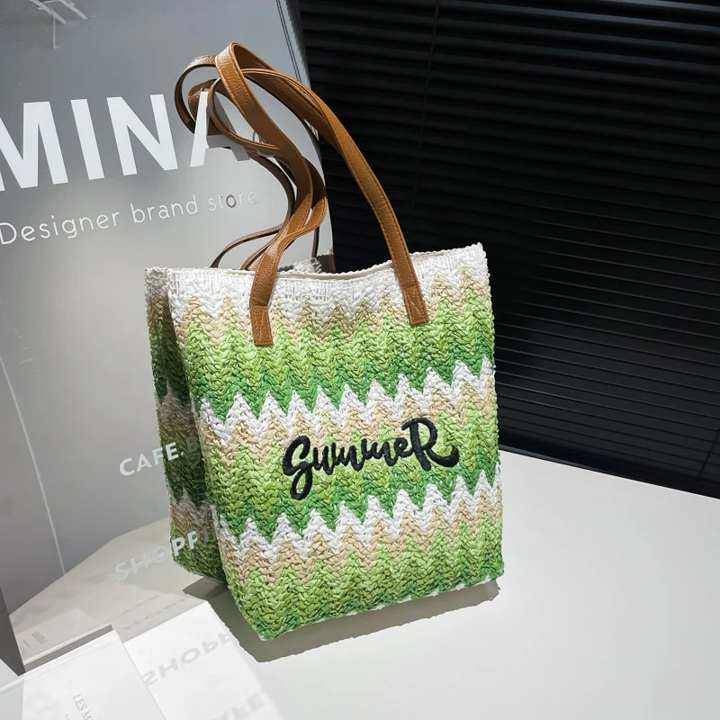 Boho Gewebte Strohtasche