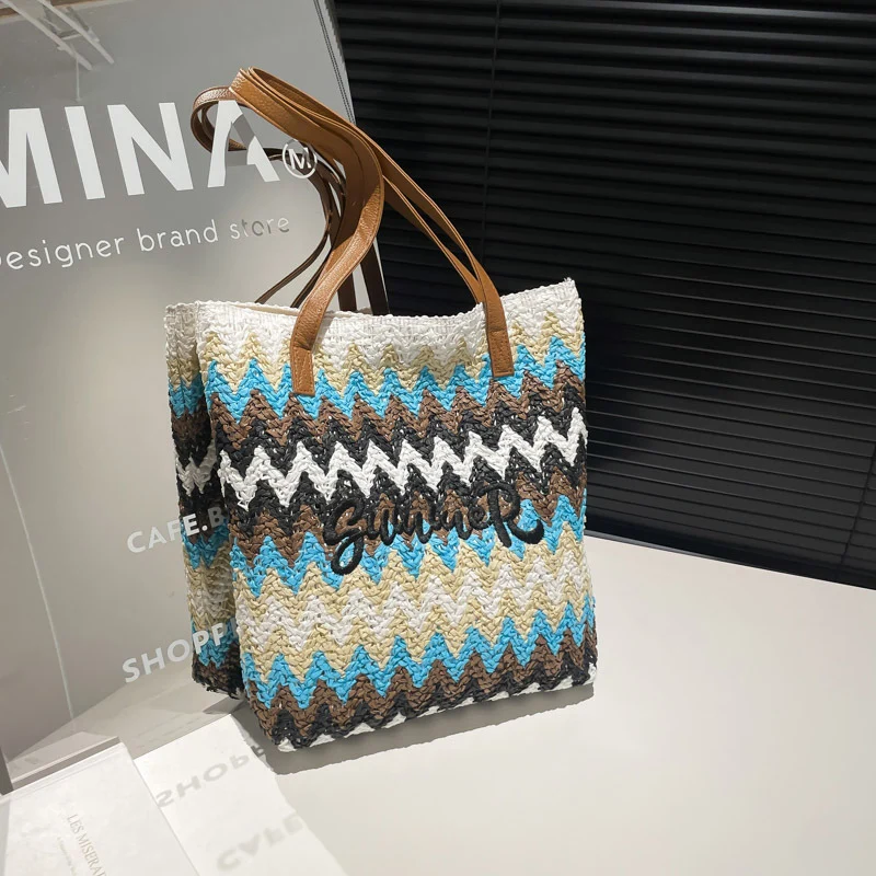 Boho Gewebte Strohtasche
