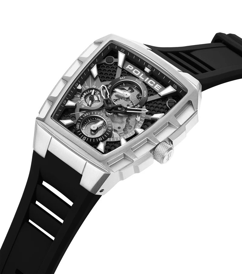 Police Tough Gear PEWGQ0056809 Herrenuhr Schwarz • Mineralglas • Multifunktionswerk
