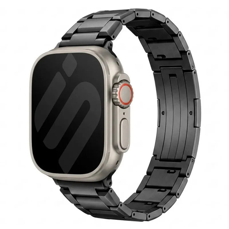 Apple Watch Ultra Raffiniert Titanarmband (Schwarz)