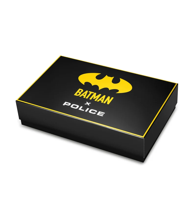 Police Batwing PEWGA0090005-SET Herrenuhr Schwarz • Mineralglas • Schwarzes Echtlederarmband