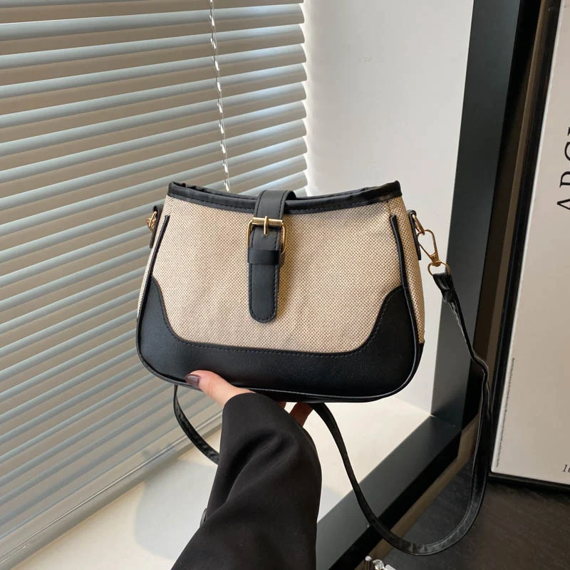 Strukturierte Canvas-Handtasche