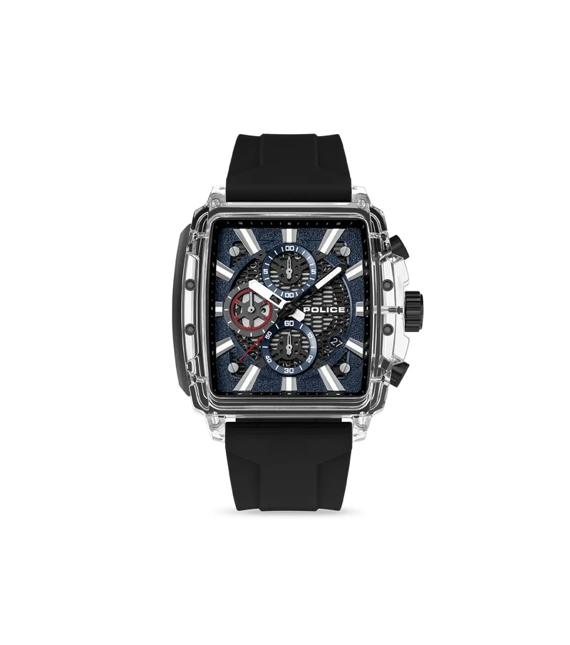 Police Clout Octet PEWGO00776X1 Herrenuhr Transparent • Quarz-Chronograph • 8 austauschbare Armbänder