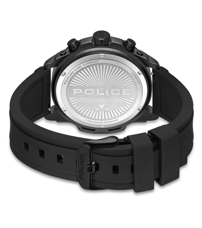 Police Clout Orb PEWGO00777X0 Herrenuhr Transparent • Chronograph • Austauschbare Armbänder