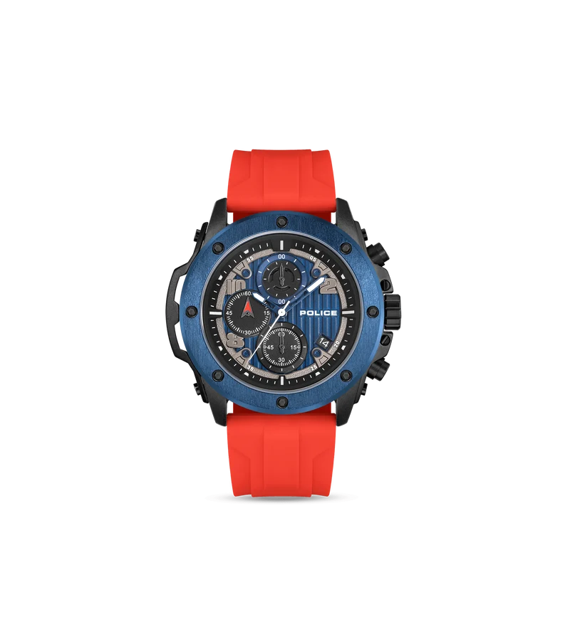 Police Clout Orb PEWGO00777X0 Herrenuhr Transparent • Chronograph • Austauschbare Armbänder