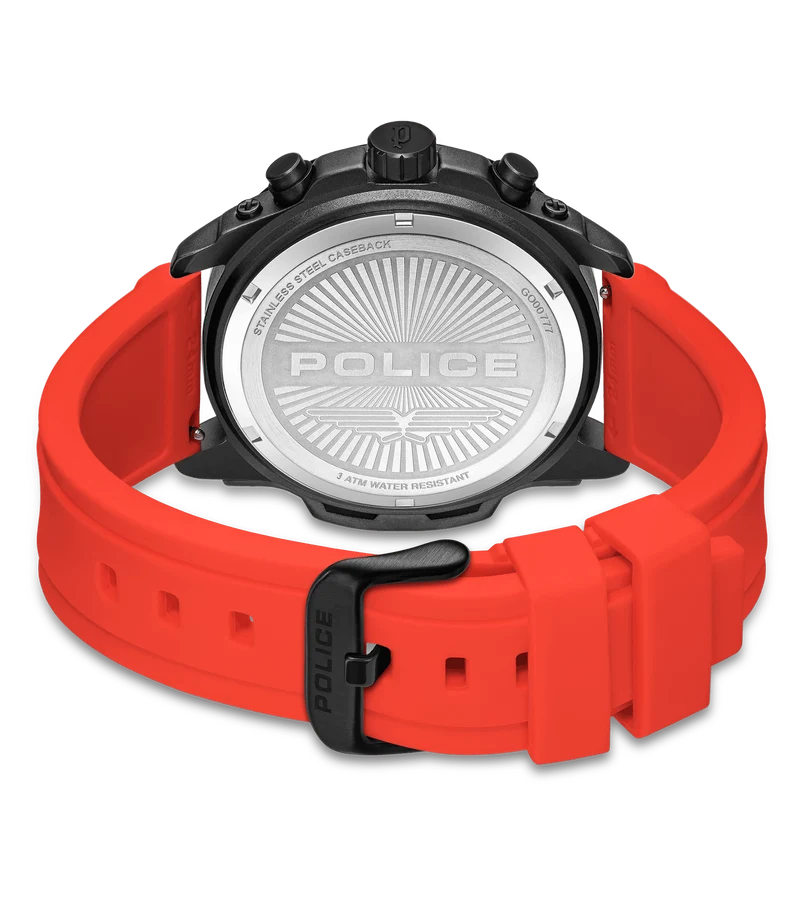 Police Clout Orb PEWGO00777X0 Herrenuhr Transparent • Chronograph • Austauschbare Armbänder