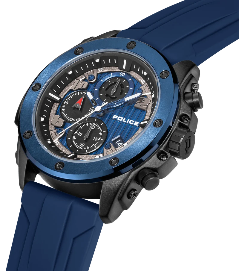 Police Clout Orb PEWGO00777X0 Herrenuhr Transparent • Chronograph • Austauschbare Armbänder