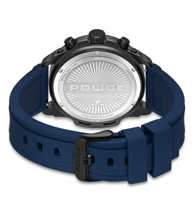 Police Clout Orb PEWGO00777X0 Herrenuhr Transparent • Chronograph • Austauschbare Armbänder