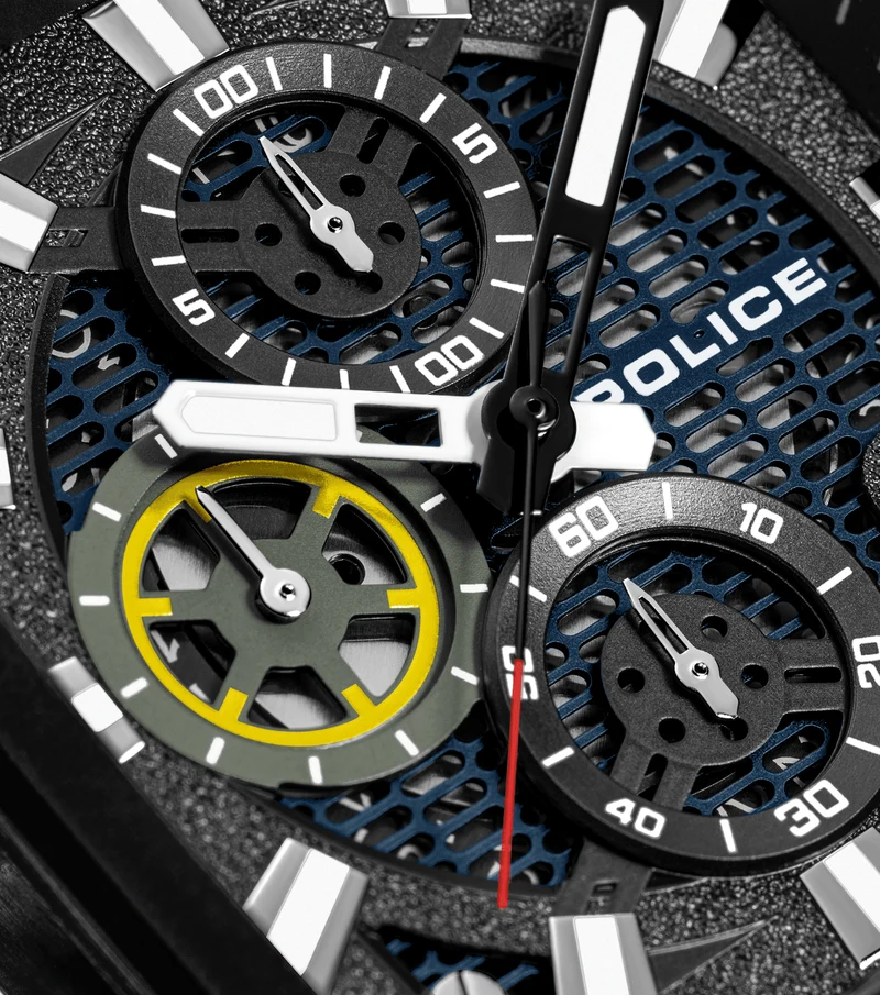 Police Clout Octet PEWGO00776X0 Herrenuhr Schwarz • Quarz-Chronograph • 8 austauschbare Armbänder
