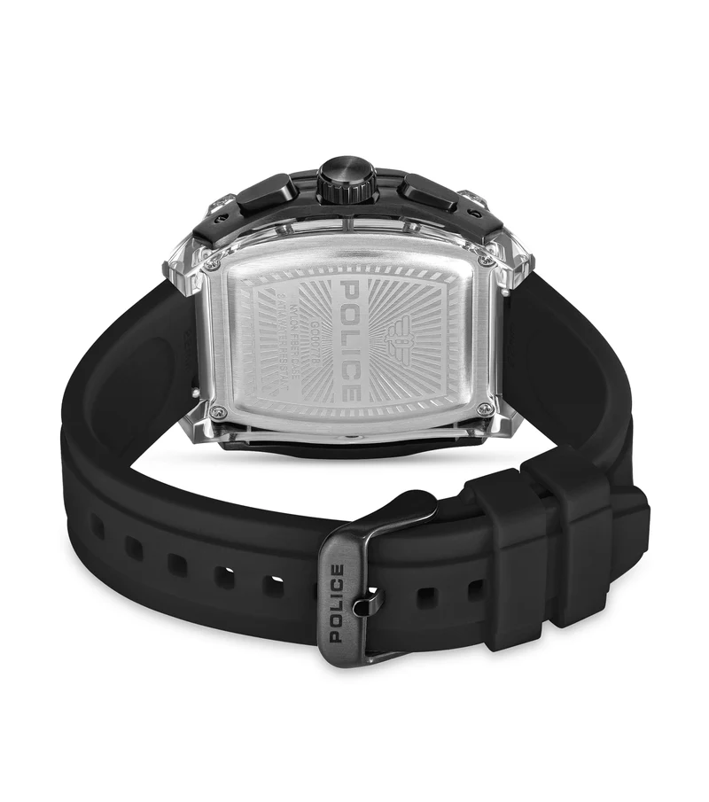 Police Clout Tank PEWGO00778X4 Herrenuhr Schwarz • Quarz-Chronograph • 8 Wechselarmbänder