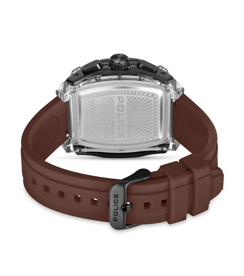 Police Clout Tank PEWGO00778X4 Herrenuhr Schwarz • Quarz-Chronograph • 8 Wechselarmbänder