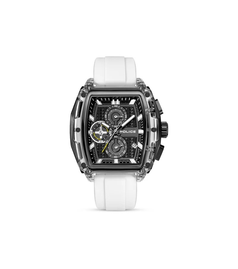 Police Clout Tank PEWGO00778X4 Herrenuhr Schwarz • Quarz-Chronograph • 8 Wechselarmbänder