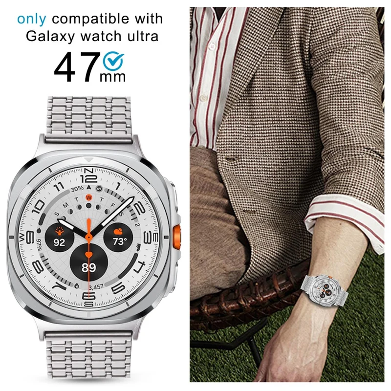 Unglaublich Cool Samsung Galaxy Watch Ultra 47mm Metall Armband