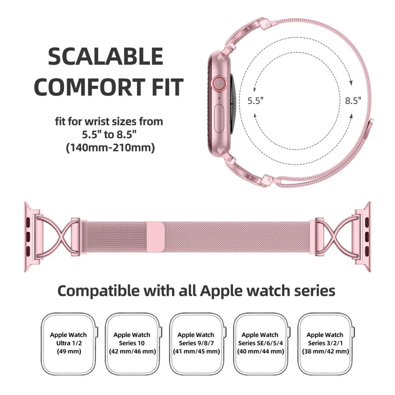 Bequem Apple Smartwatch Metall Universell Armband