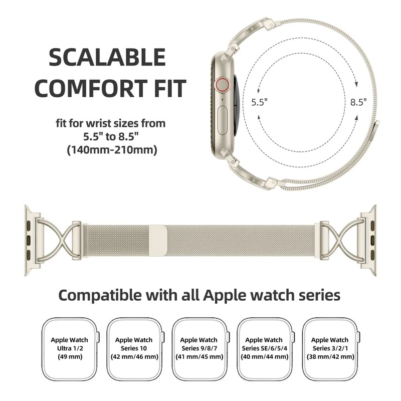 Bequem Apple Smartwatch Metall Universell Armband