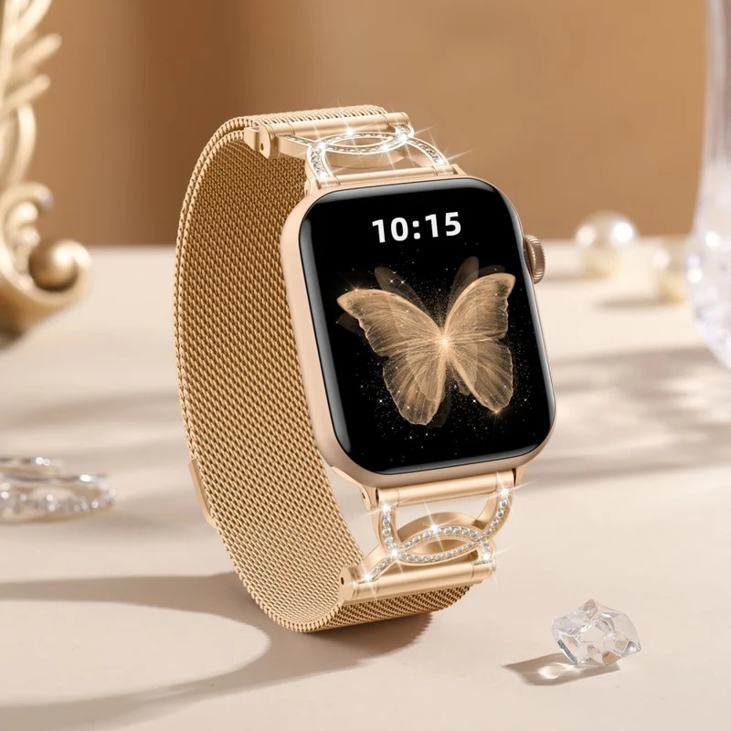 Unglaublich Cool Apple Smartwatch Metall Und Strass Universell Armband