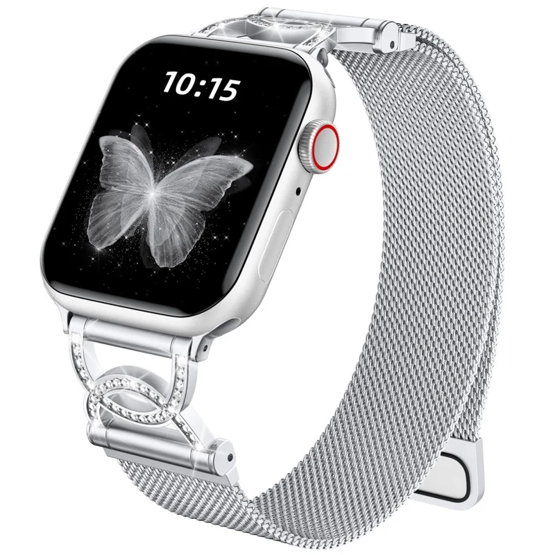 Auffallend Angenehm Apple Smartwatch Metall Und Strass Universell Armband