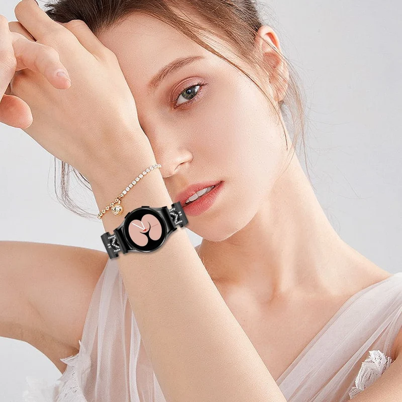 Unglaublich Fantastisch Samsung Galaxy Watch 7 40mm / Samsung Galaxy Watch 7 44mm Metall Und Strass Universell Armband