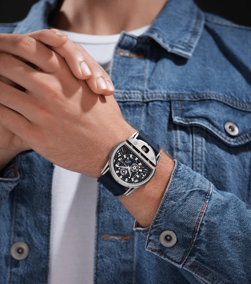 Police Daintree 2.0 PEWGM0081509 Herrenuhr Blau • Silikon-Armband • 5 ATM Wasserdichtigkeit