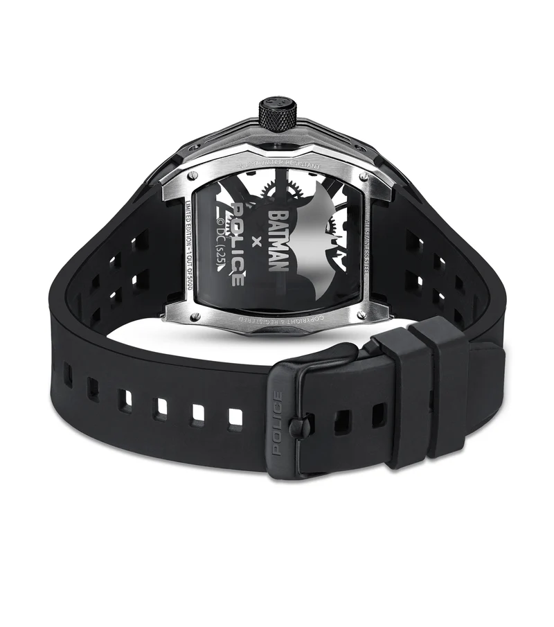 Police Gotham PEWGM0075301 Herrenuhr Schwarz • Limitierte Edition • Batman-Zifferblatt