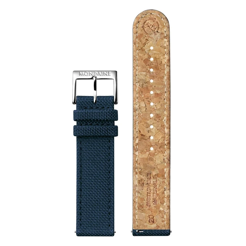 Mondaine Grand Cushion MSL.41440.LD.SET Herrenuhr Blau • Saphirglas • Quarz-Chronograph