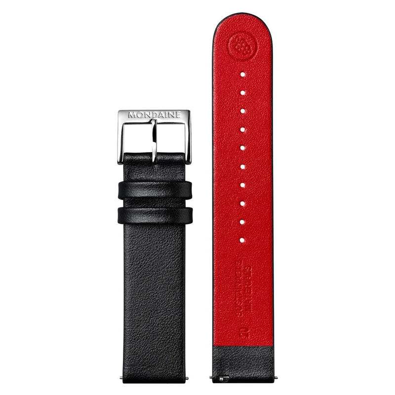 Mondaine Grand Cushion MSL.41410.LBV.SET Herrenuhr Schwarz • Saphirglas • Quarz-Chronograph