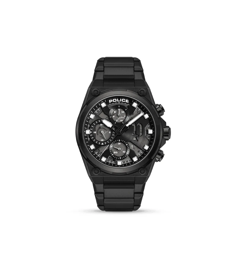 Police Airflow PEWGK2239106 Herren • Chronograph • IP-Schwarz Edelstahlarmband
