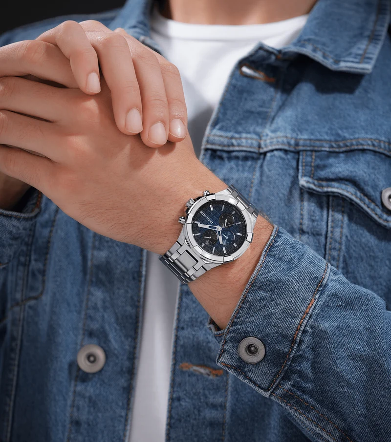 Police Guardian PEWGK0082004 Herrenuhr Silber • Chronograph • 5 ATM