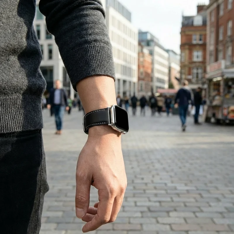 Redmi Watch 6 Lite Lederarmband (Schwarz)