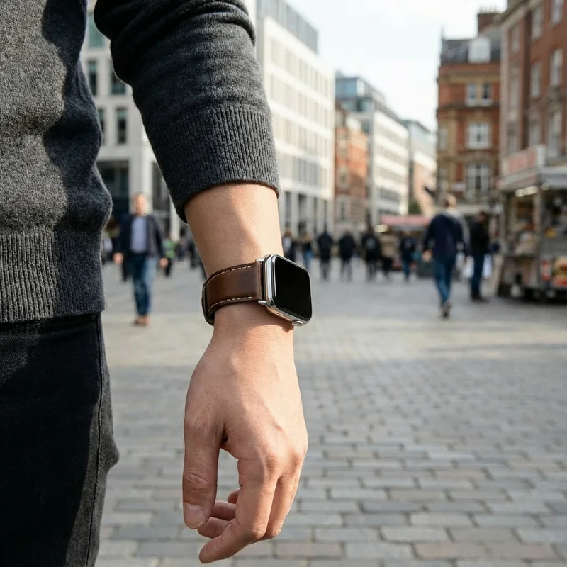 Redmi Watch 6 Lite Lederarmband (Dunkelbraun)