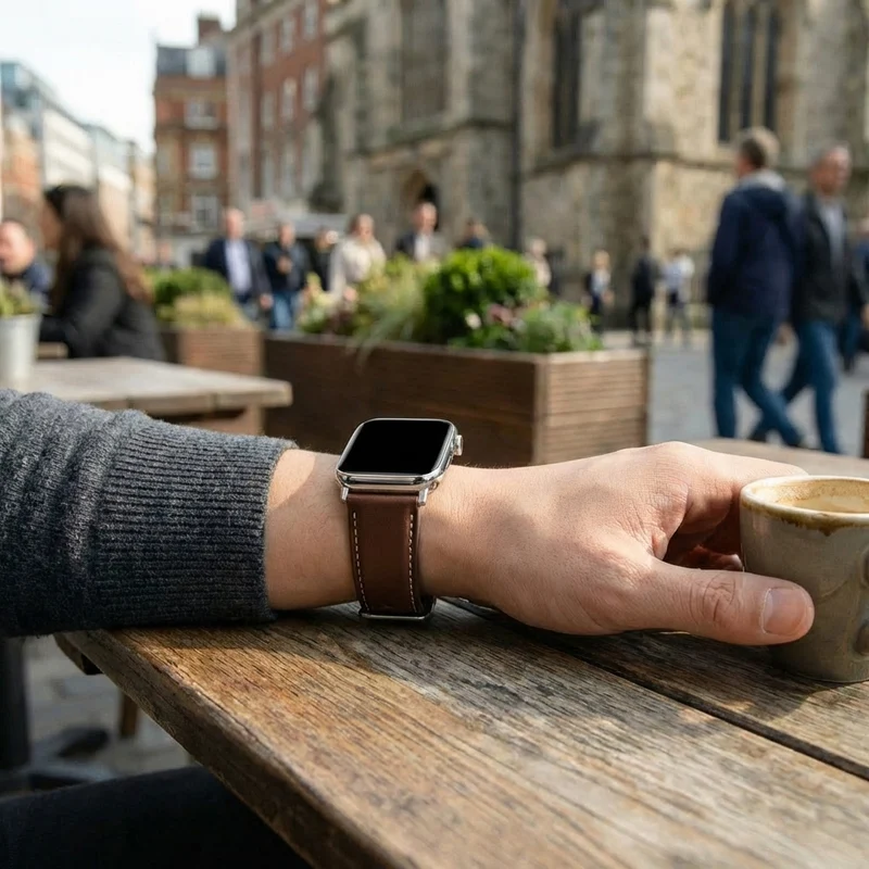 Redmi Watch 6 Lite Lederarmband (Dunkelbraun)