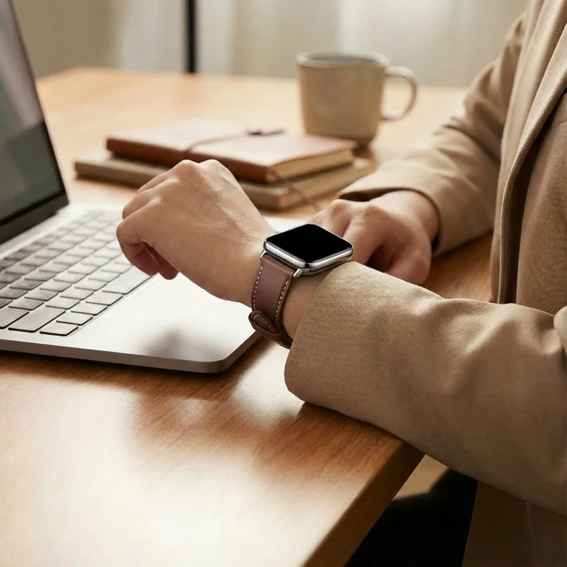 Redmi Watch 6 Lite Lederarmband (Dunkelbraun)