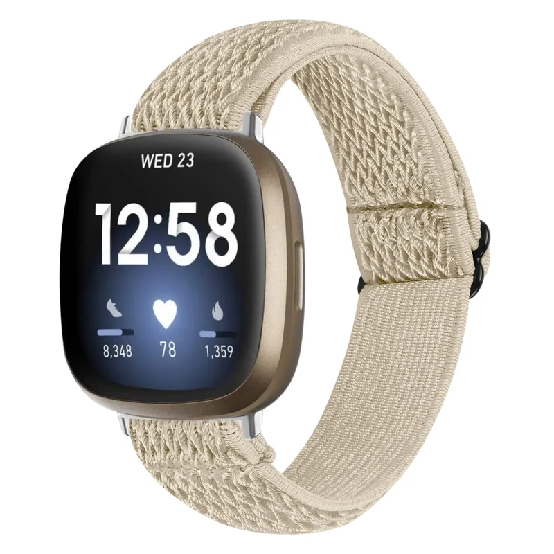 Fitbit Versa 3 Elastisches Armband (Beige)