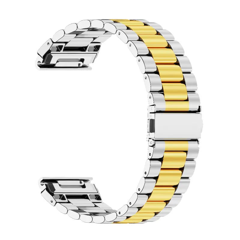 Garmin Fenix 5s/6s Premium Stahlarmband (Silber/Gold)