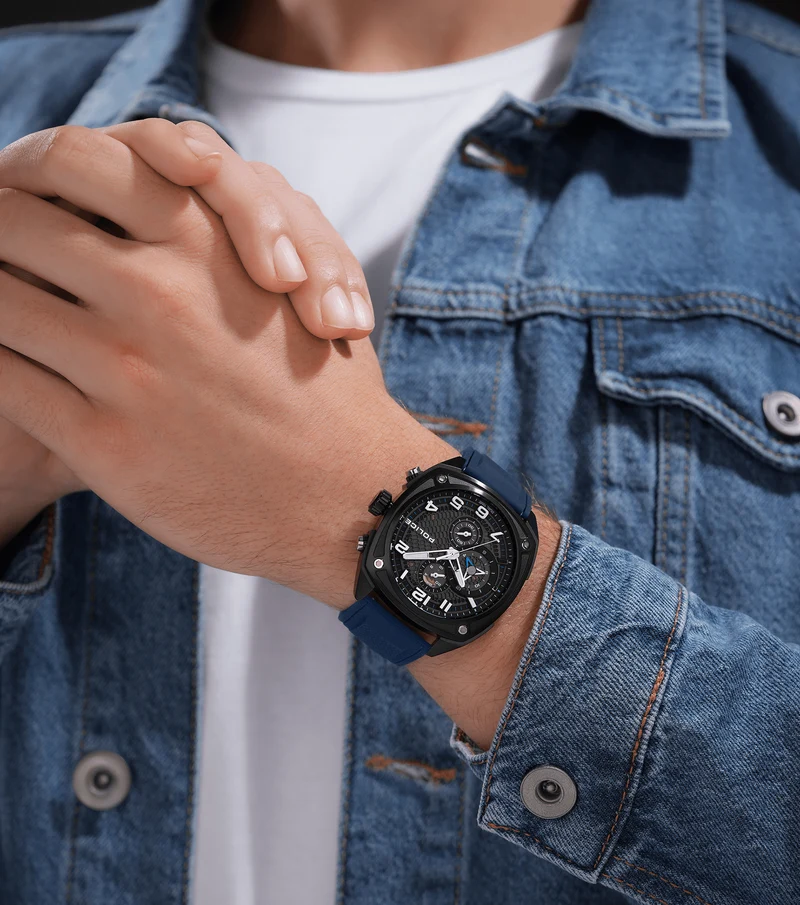 Police Portland PEWGF00814X2 Herrenuhr Mehrfarbig • Chronograph • Set mit zwei Armbändern