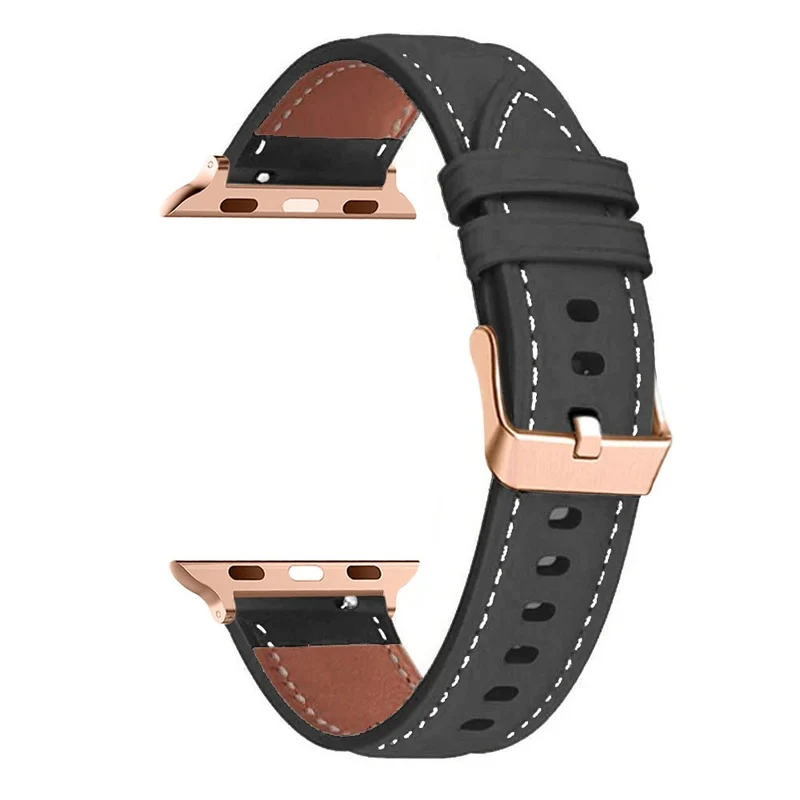Unglaublich Robust Apple Smartwatch Echtes Leder Universell Armband