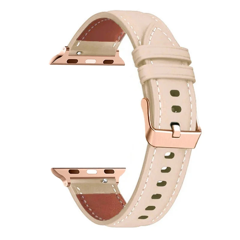 Unglaublich Robust Apple Smartwatch Echtes Leder Universell Armband
