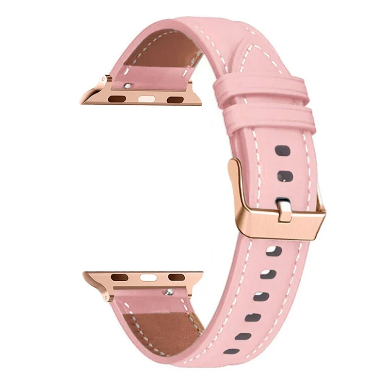 Haltbar Apple Smartwatch Echtes Leder Universell Armband