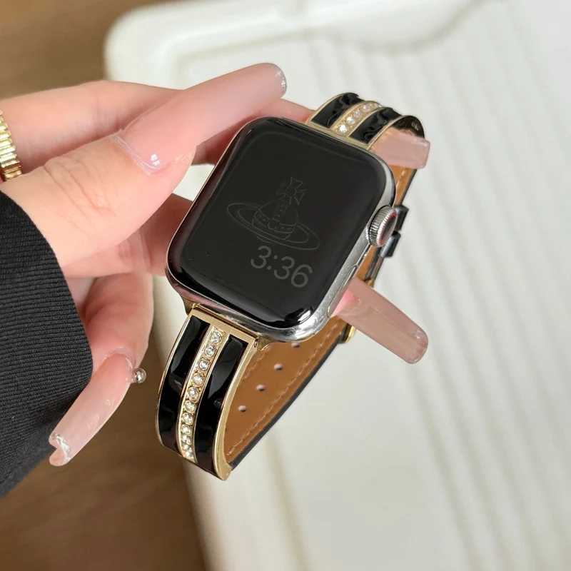 Unglaublich Widerstandsfähig Apple Smartwatch Kunstleder Universell Armband