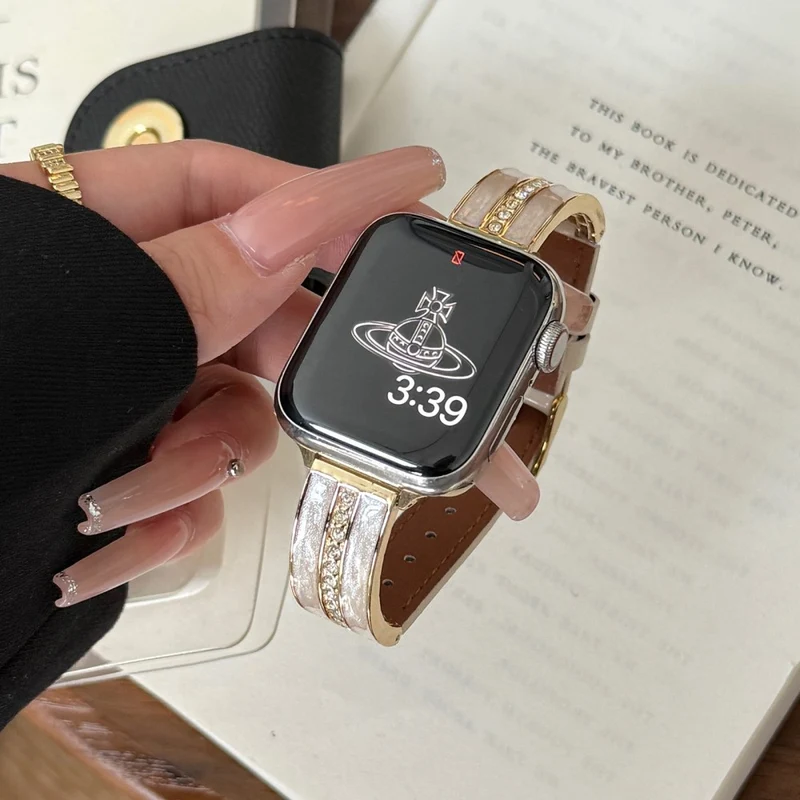 Unglaublich Widerstandsfähig Apple Smartwatch Kunstleder Universell Armband