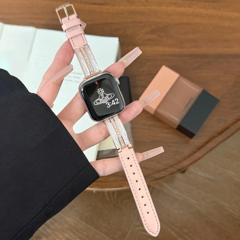 Unglaublich Widerstandsfähig Apple Smartwatch Kunstleder Universell Armband