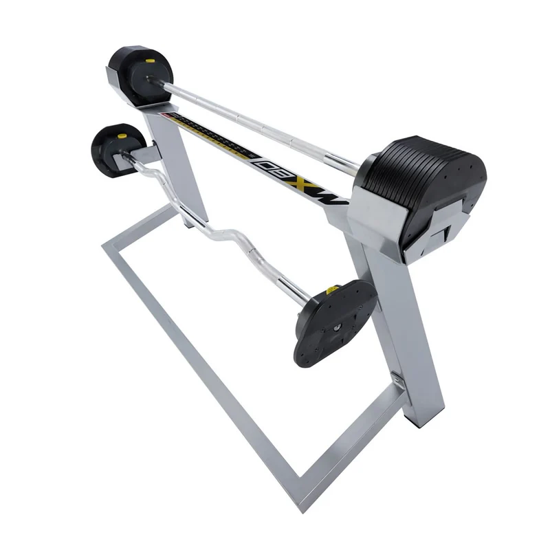MX Select MX80 verstellbare Langhantel + Curlstange mit Ständer